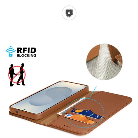 DUX DUCIS POKROWIEC HIVO DO SAMSUNG GALAXY S25 EDGE Z KLAPKĄ I OCHRONĄ RFID