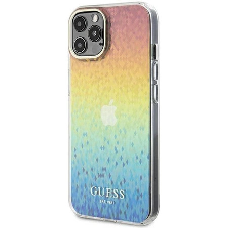 Etui Guess IML Faceted Mirror Disco Iridescent na iPhone 12/12 Pro - wielokolorowe