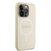 Guess GUHMP15LPSAHMCB iPhone 15 Pro 6.1" złoty/gold hardcase Saffiano MagSafe