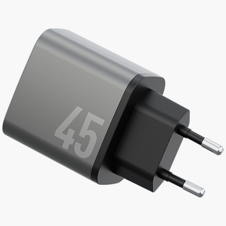 ENERGEA ŁADOWARKA SIECIOWA AMPCHARGE GAN45 2XUSB-C PD PPS QC3.0 45W