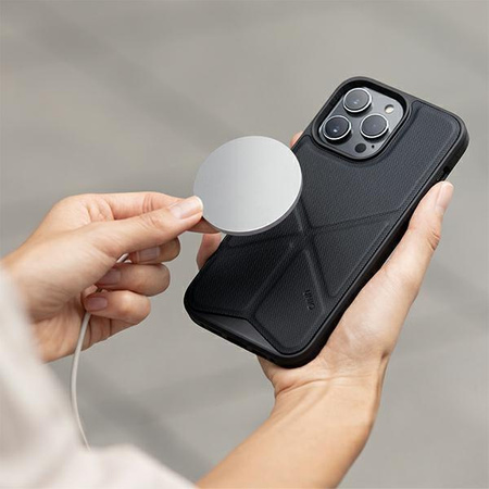 Etui Uniq Transforma na iPhone 14 Magclick Charging - niebieskie