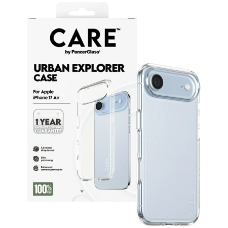 Etui CARE by PanzerGlass Flagship Urban Explorer w. Clear Frame na iPhone Air - przezroczyste