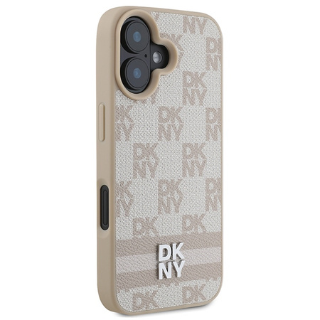 DKNY CASE DO IPHONE 16 6.1 Z PASKAMI PRINTED STRIPES I CHECKERED PATTERN