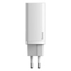 Baseus GaN2 Lite szybka ładowarka sieciowa 65W USB / USB Typ C Quick Charge 3.0 Power Delivery (azotek galu) biały (CCGAN2L-B02)