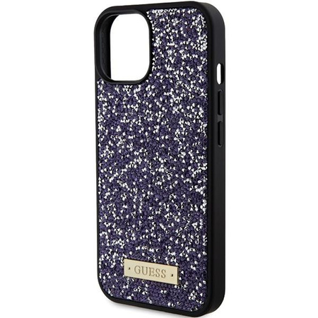 Etui Guess Rhinestone Metal Logo na iPhone 15 - różowe