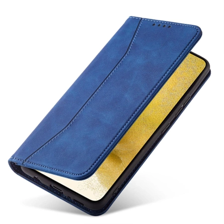 Magnet Fancy Case etui do Samsung Galaxy S22+ (S22 Plus) pokrowiec portfel na karty kartę podstawka niebieski
