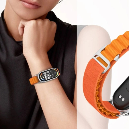 Pasek Tech-Protect Nylon Pro na Xiaomi Smart Band 8 / 9 / 10 / NFC - pomarańczowy