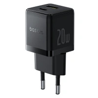 BASEUS ŁADOWARKA SIECIOWA 20W USB-C USB-A DO TELEFONÓW I URZĄDZEŃ SZYBKIE