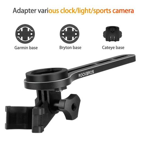Uchwyt rowerowy Rockbros 29210005002 Garmin Bryton Cateye na kierownicę - czarny