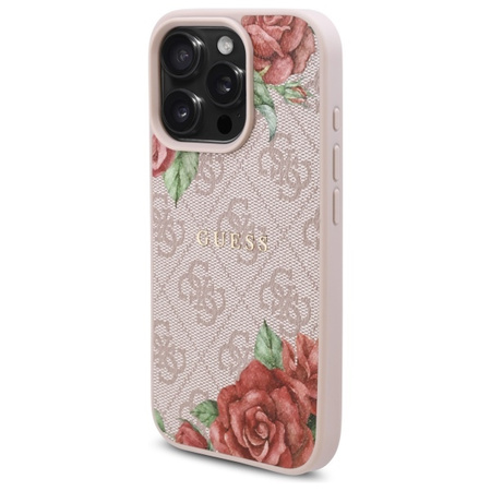 GUESS POKROWIEC HARDCASE DO IPHONE 16 PRO 6.3 DO MAGSAFE KWIATOWY WZÓR