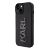 Etui Karl Lagerfeld 3D Rubber Glitter Logo na iPhone 15 Plus - czarne