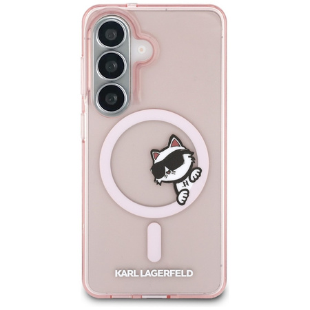 Etui Karl Lagerfeld IML Peekaboo         Choupette MagSafe do Samsung Galaxy S26 różowy