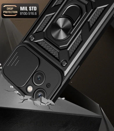 HURTEL PANCERNE ETUI Z OSŁONĄ APMARATU DO IPHONE 15 PLUS CAMSHIELD OCHRONA