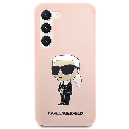 Etui Karl Lagerfeld KLHCS23MSNIKBCP S23+ S916 hardcase - różowe Silicone Ikonik