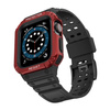 Protect Strap Band opaska z etui do Apple Watch 7 / 6 / 5 / 4 / 3 / 2 / SE (41 / 40 / 38mm) obudowa pancerny pokrowiec na zegarek czarny