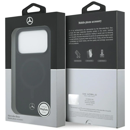 MERCEDES ETUI SKÓRZANE PLAIN SMOOTH LEATHER DO IPHONE 17 PRO