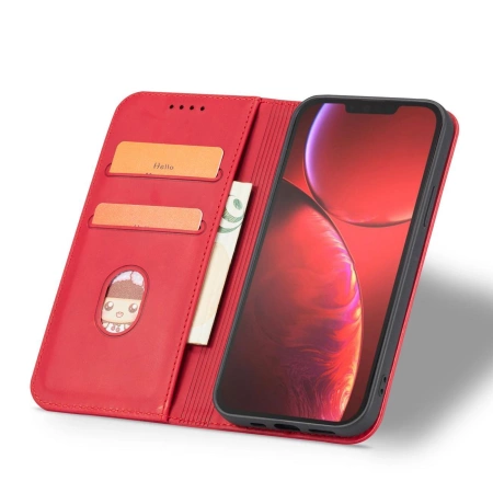 Magnet Fancy Case etui iPhone 14 Pro pokrowiec z klapką portfel podstawka czerwone