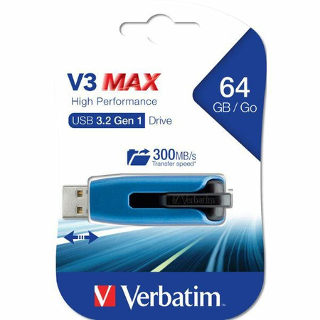 VERBATIM PENDRIVE 64GB USB-A 3.2V3 MAX DO LAPTOPA KOMPUTERA SZYBKA PRĘDKOŚĆ