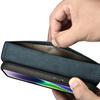 iCarer Oil Wax Wallet Case 2in1 etui iPhone 14 Plus skórzany pokrowiec z klapką Anti-RFID niebieski (WMI14220723-BU)
