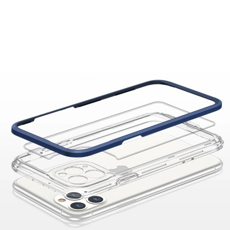 HURTEL ETUI POKROWIEC CLEAR 3IN1 DO IPHONE 11 PRO MAX ŻELOWY Z RAMKĄ