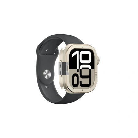 Etui metalowe AMAZINGTHING Titan Pro na Apple Watch 11 46mm aluminiowe - tytanowe