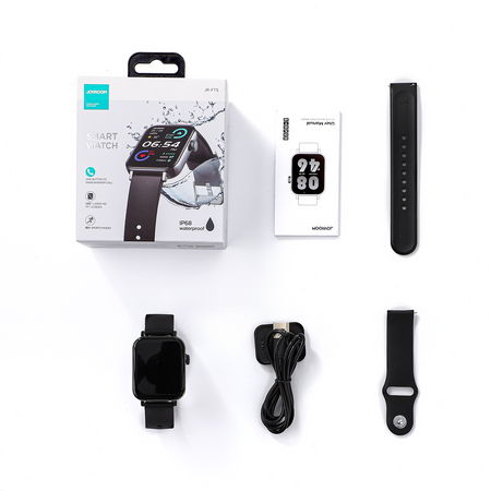 Joyroom smartwatch Fit-Life Series z funkcją odbierania połączeń IP68 czarny (JR-FT5)