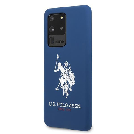 Etui U.S. Polo Assn. Silicone Collection na Samsung Galaxy S20 Ultra - granatowe