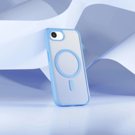 Etui silikonowe Puro Gradient MagSafe do iPhone 16e - niebieskie