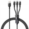 McDodo Kabel do telefonu, szybkie ładowanie, do iphone, Micro USB, USB-C 3w1 6A 65W QC 4  1,2m