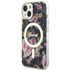 Etui Guess GUHMP14MHCFWSK na iPhone 14 Plus 6.7" - czarne Flower MagSafe