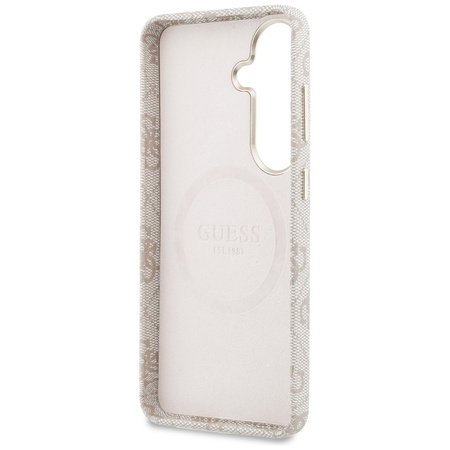 Etui Guess 4G Triangle Logo MagSafe do   Samsung Galaxy S26 różowy
