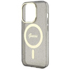Etui Guess GUHMP14XHCMCGK na iPhone 14 Pro Max 6.7" - czarne Glitter Gold MagSafe