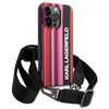 Etui Karl Lagerfeld KLHCP14XSTSTP na iPhone 14 Pro Max hardcase - różowe Color Stripes Strap