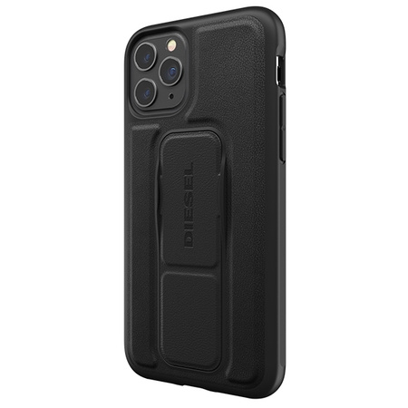 Diesel Grip Case Leather Look iPhone12/12 Pro czarny/black 42534