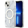 Etui Guess GUHMP14MPCUMAH na iPhone 14 Plus 6.7" - białe Marble MagSafe