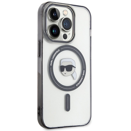 KARL LAGERFELD ETUI HARDCASE DO IPHONE 15 PRO 6.1 DO MAGSAFE PRZEZROCZYSTE