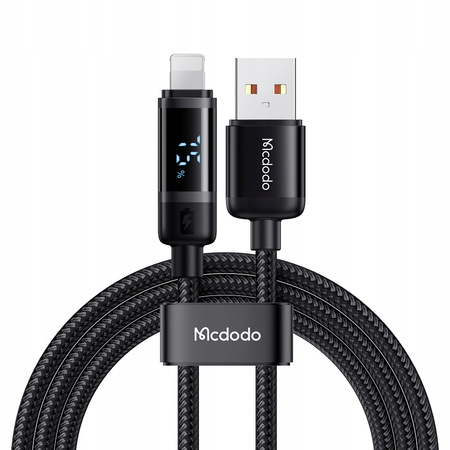 MCDODO ŁADOWARKA KABEL USB LIGHTNING SZYBKIEGO ŁADOWANIA DO IPHONE 1M LED