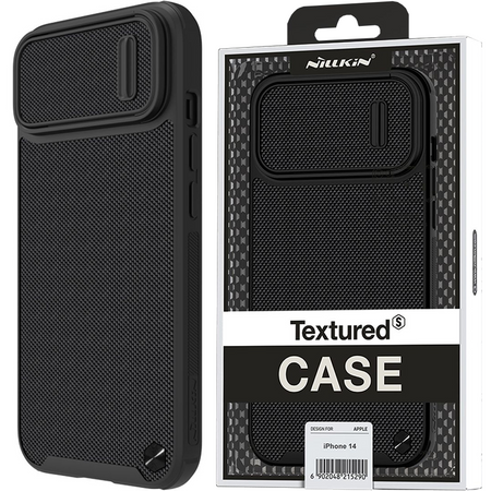 Nillkin Textured S Case etui iPhone 14 Pro Max pokrowiec z osłoną na aparat czarny