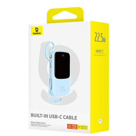 BASEUS POWERBANK 10000MAH QPOW PRO+ DO SMARTFONÓW 22.5W SZYBKIE ŁADOWANIE