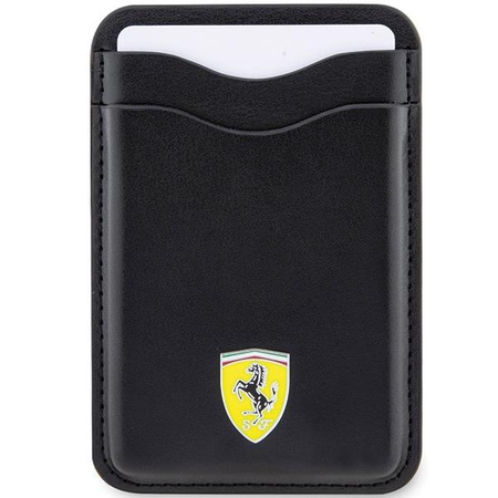 Etui Ferrari Wallet Card Slot FEWCMRSIK - czarne MagSafe Leather 2023 Collection