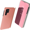 Clear View Case futerał etui z klapką Samsung Galaxy S22 Ultra różowy