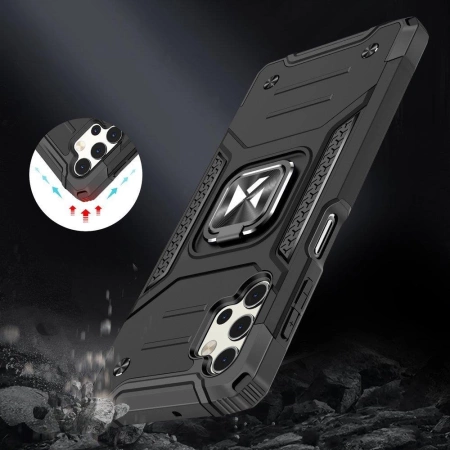 WOZINSKY ETUI POKROWIEC RING ARMOR DO SAMSUNG GALAXY A73 PANCERNE HYBRYDOWE
