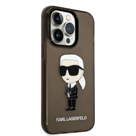 Karl Lagerfeld KLHCP14LHNIKTCK iPhone 14 Pro 6,1" czarny/black hardcase Ikonik Karl Lagerfeld