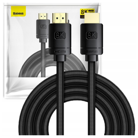BASEUS KABEL HDMI 2.1 3M DO 8K 60HZ HDR 48GBPS Z PRZEWODEM DO TELEWIZORÓW