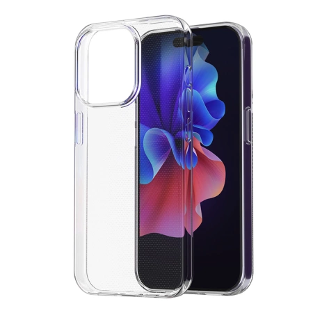 HURTEL ETUI DO IPHONE 15 PRO Z PRZEZROCZYSTYM MATERIAŁEM I PEŁNĄ OCHRONĄ