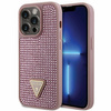 Etui Guess GUHCP14LHDGTPP na iPhone 14 Pro - różowe Rhinestone Triangle