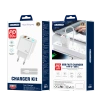 JELLICO ładowarka sieciowa EU11 PD 20W 1xUSB-C + 1xUSB QC3.0 + kabel USB-C - USB-C Biały