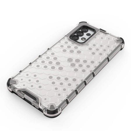 HURTEL HONEYCOMB POKROWIEC PANCERNY DO SAMSUNG GALAXY A03S Z ŻELOWĄ RAMKĄ