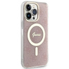 Etui Guess GUHMP14XH4STP na iPhone 14 Pro Max 6.7" - różowe 4G MagSafe