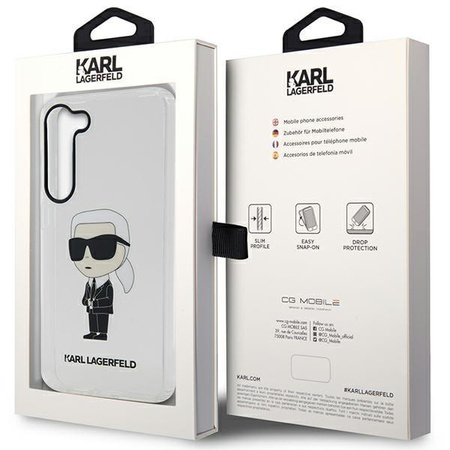 Etui Karl Lagerfeld KLHCS23SHNIKTCT S23 S911 - przezroczyste hardcase Ikonik Etui Karl Lagerfeld